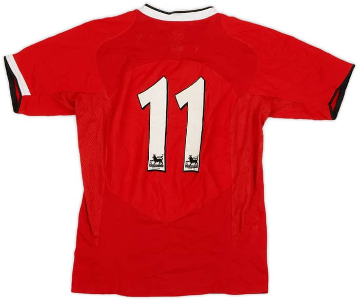 2004-06 Manchester United Home Shirt #11 - 7/10 - (XL.Boys)