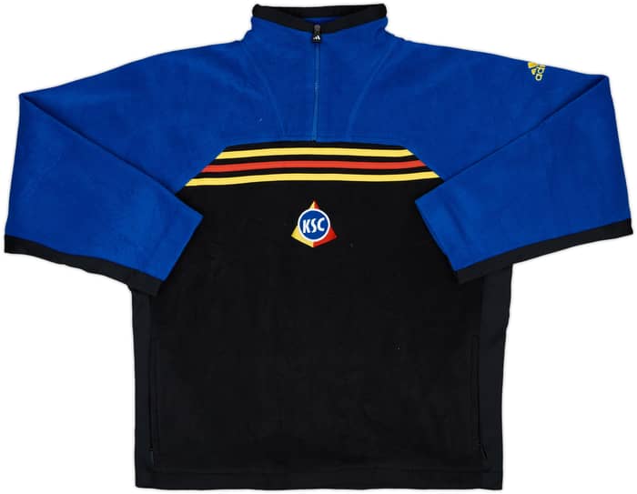 最新のデザイン 1998-99 Karlsruhe adidas 1/4 Zip Fleece Top - 8/10 - (L) ウェア