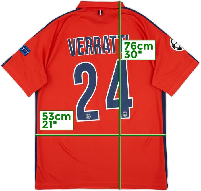 2014-15 Paris Saint-Germain Third Shirt Verratti #24 - 6/10 - (L)