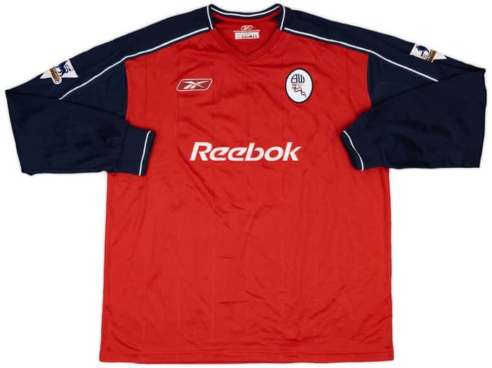 2003-04 Bolton Match Issue Away L/S Shirt Barness #2