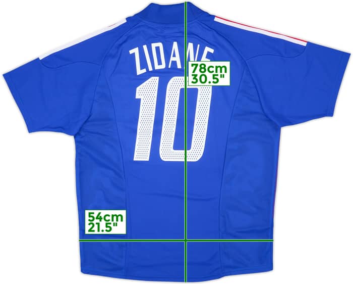 2002-04 France Home Shirt Zidane #10 (L)