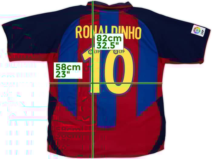 2003-04 Barcelona Home Shirt Ronaldinho #10 - 7/10 - (XL)