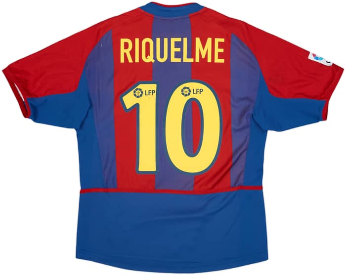 2002-03 Barcelona Home Shirt Riquelme #10 - 7/10 - (S)
