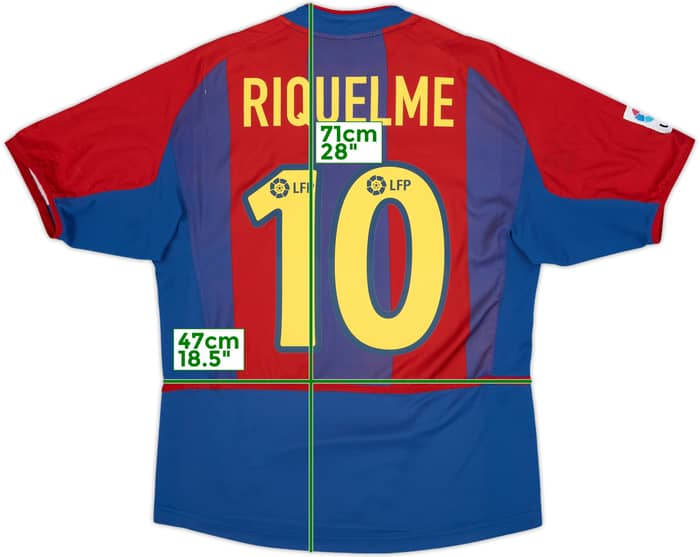 2002-03 Barcelona Home Shirt Riquelme #10 - 7/10 - (S)