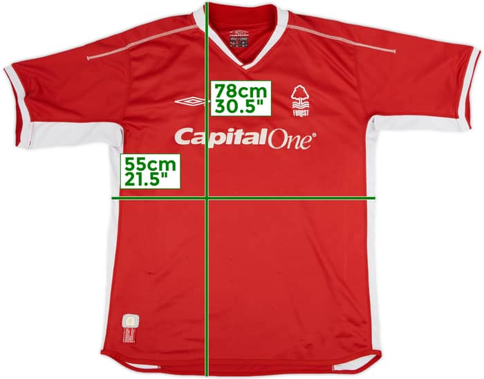 2002-03 Nottingham Forest Home Shirt - 6/10 - (XL)