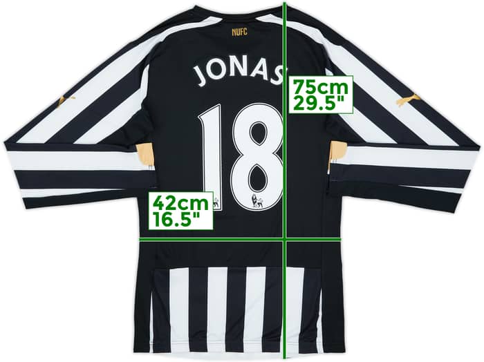 2014-15 Newcastle Player Issue ACTV Fit Home L/S Shirt Jonas #18 - 9/10 - (XL)