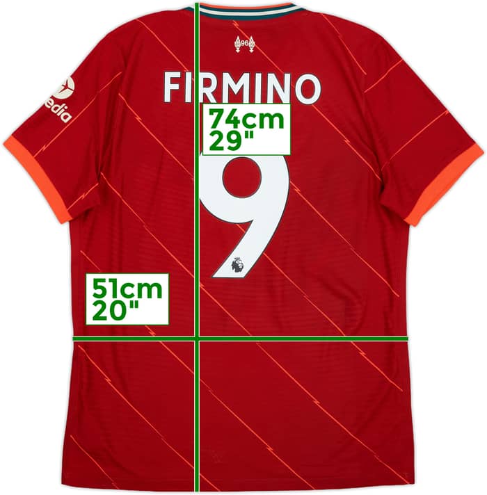2021-22 Liverpool Authentic Home Shirt Firmino #9 - 8/10 - (L)