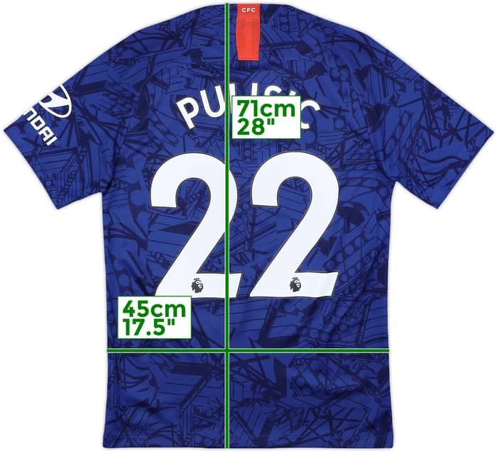 2019-20 Chelsea Home Shirt Pulisic #22 - 10/10 - (S)