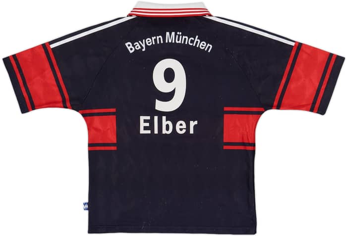 1997-99 Bayern Munich Home Shirt Elber #9 - 6/10 - (XL.Boys)