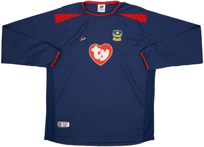 2003-04 Portsmouth Away L/S Shirt Sheringham #10 - 8/10 - (L)