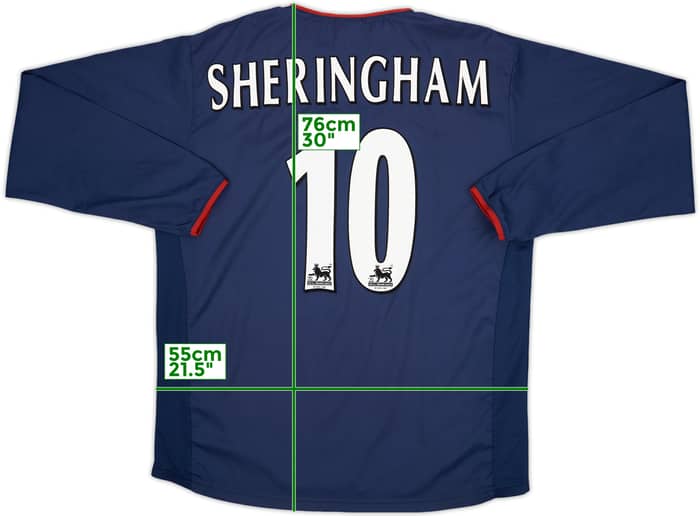 2003-04 Portsmouth Away L/S Shirt Sheringham #10 - 8/10 - (L)