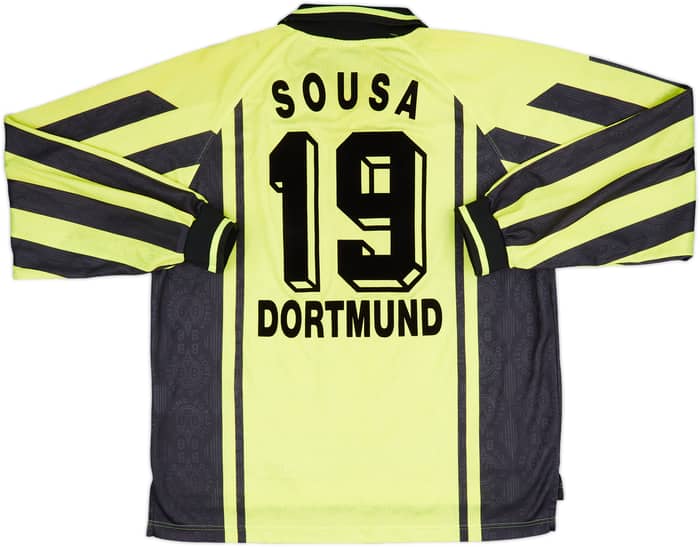 1996-97 Borussia Dortmund Home L/S Shirt Sousa #19 - 9/10 - (XXL)