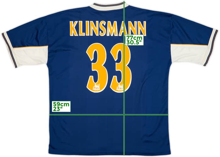 1997-98 Tottenham Away Shirt Klinsmann #33 - 7/10 - (XL)