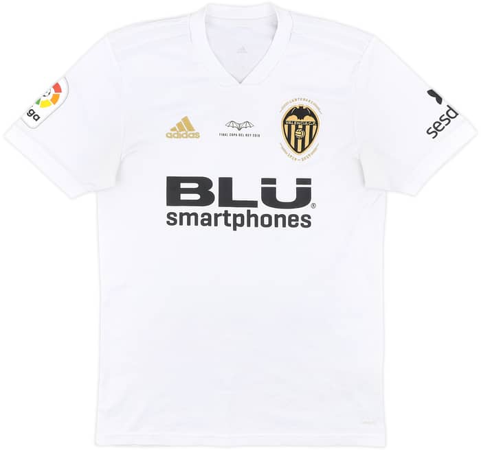 2018-19 Valencia 'Copa Del Rey' Centenary Home Shirt - 6/10 - (S)