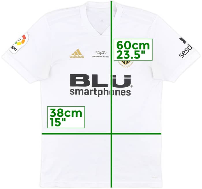 2018-19 Valencia 'Copa Del Rey' Centenary Home Shirt - 6/10 - (S)