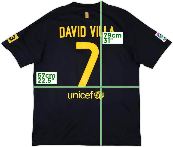 2011-12 Barcelona Away Shirt David Villa #7 - 6/10 - (XL)