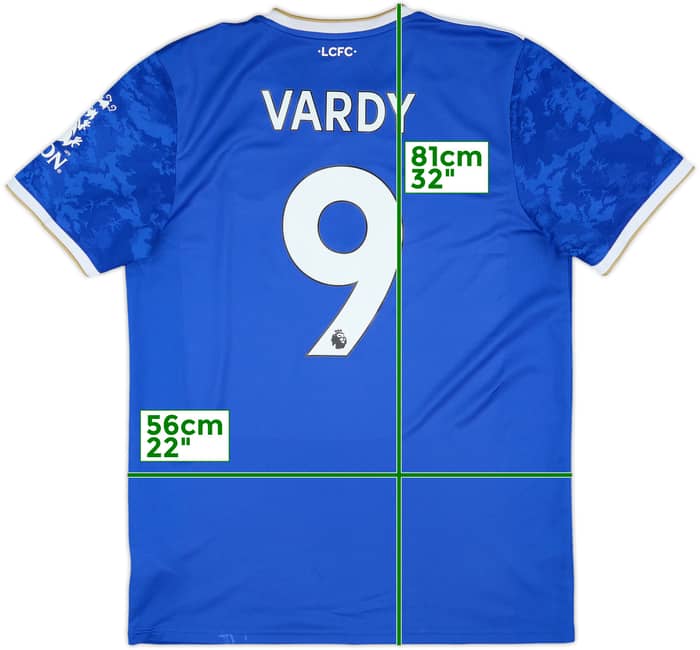 2021-22 Leicester Home Shirt Vardy #9 - 8/10 - (L)