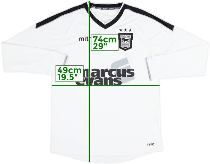 2012-13 Ipswich Away L/S Shirt - 8/10 - (M)