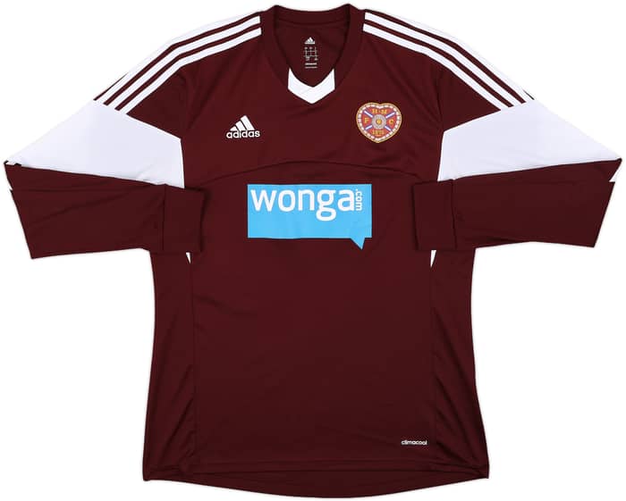 2013-14 Hearts Home L/S Shirt - 7/10 - (L)