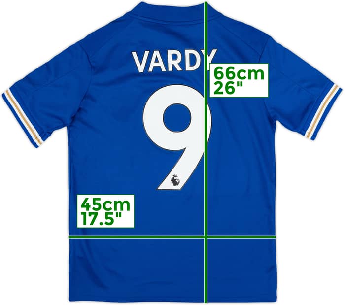 2020-21 Leicester Home Shirt Vardy #9 - 8/10 - (L.Boys)