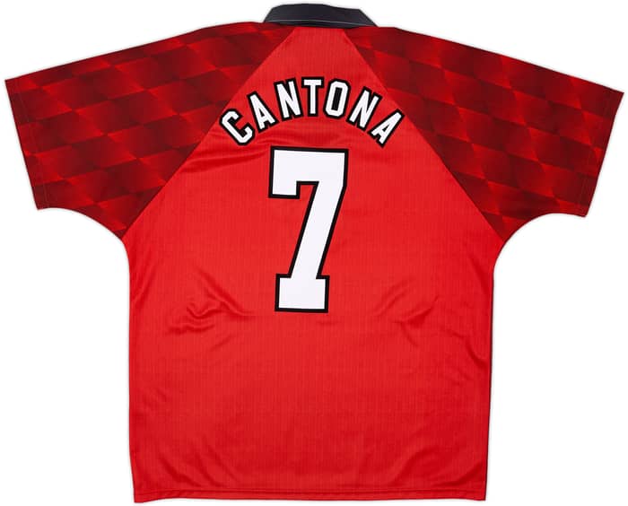 1996-98 Manchester United Home Shirt Cantona #7 - 8/10 - (L)
