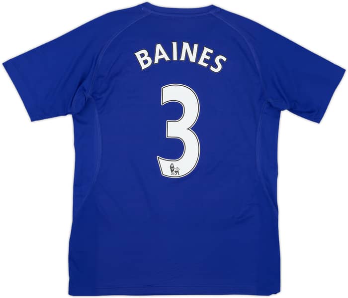 2010-11 Everton Home Shirt Baines #3 - 9/10 - (M)