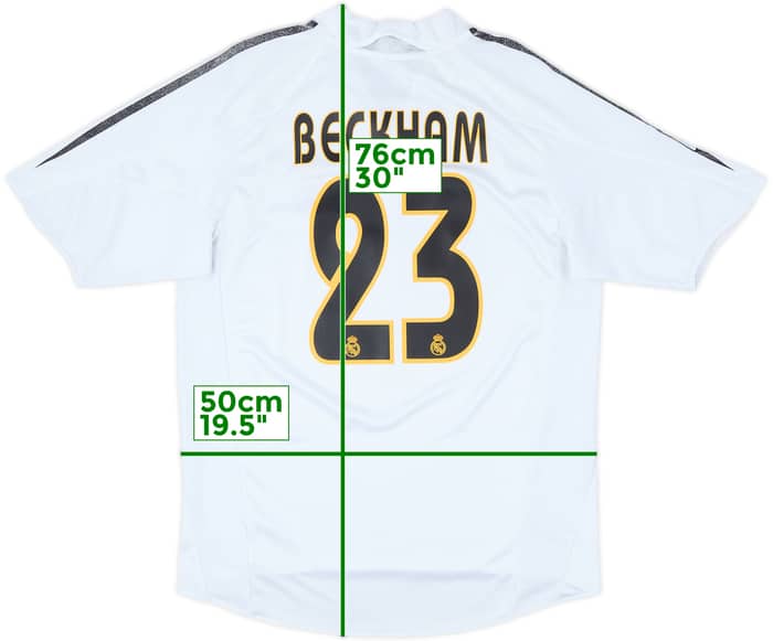 2004-05 Real Madrid Home Shirt Beckham #23 - 5/10 - (M)