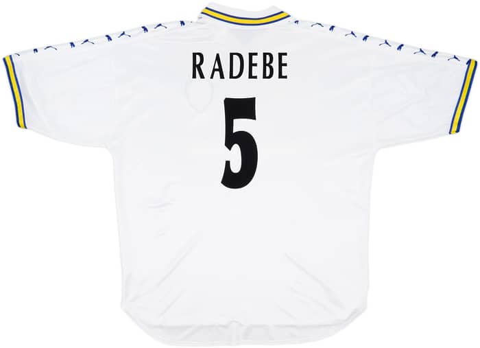 1998-00 Leeds United Home Shirt Radebe #5 - 7/10 - (XXL)