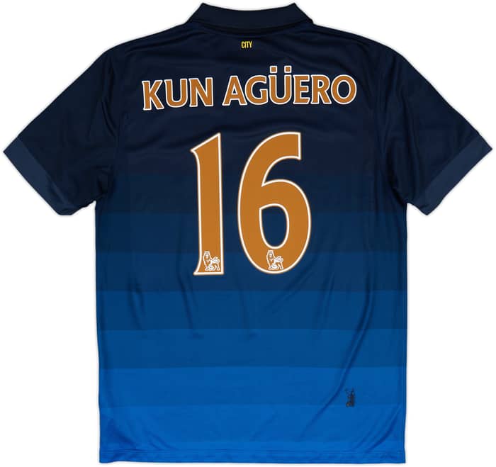 2014-15 Manchester City Away Shirt Kun Aguero #16 - 6/10 - (M)