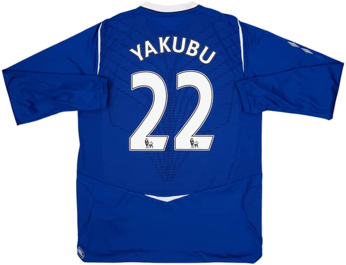 2007-08 Everton Home L/S Shirt Yakubu #22 - 8/10 - (L)