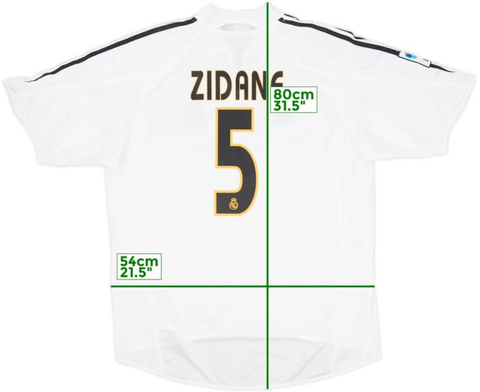 2004-05 Real Madrid Home Shirt Zidane #5 - 8/10 - (L)