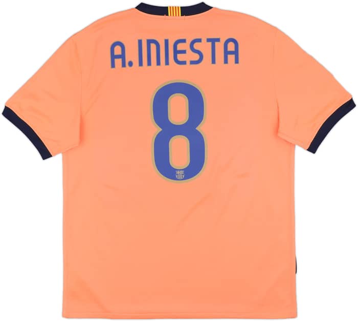 2009-10 Barcelona Away Shirt A.Iniesta #8 - 7/10 - (L)