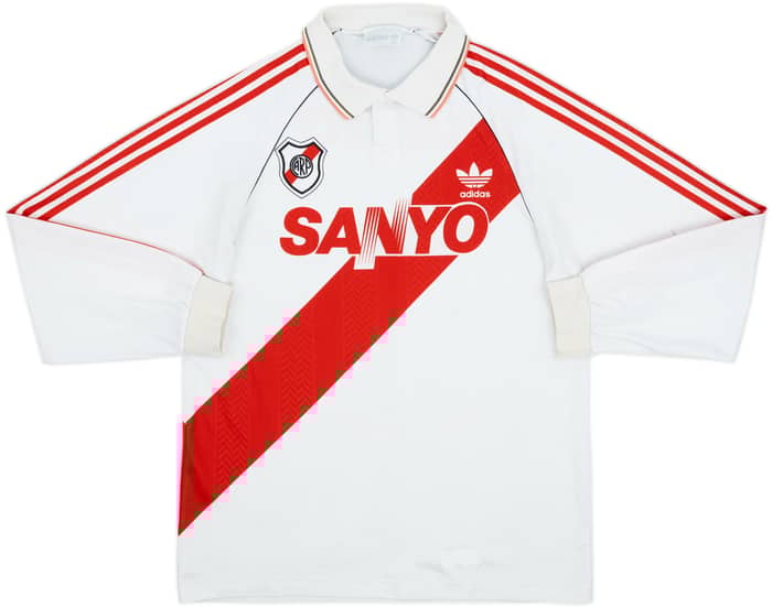 1992-94 River Plate Home L/S Shirt - 8/10 - (L)
