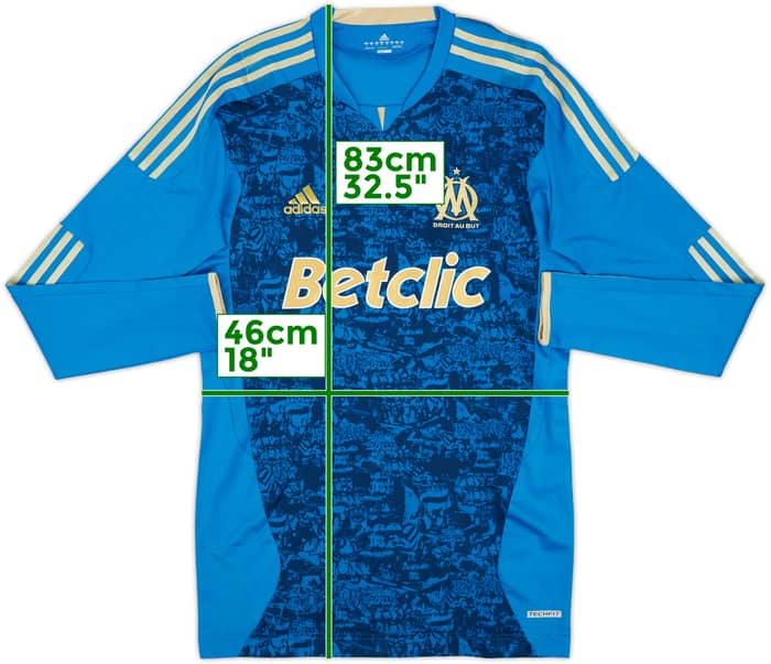 2011-12 Olympique Marseille Player Issue Techfit Away L/S Shirt - 6/10 - (XL)