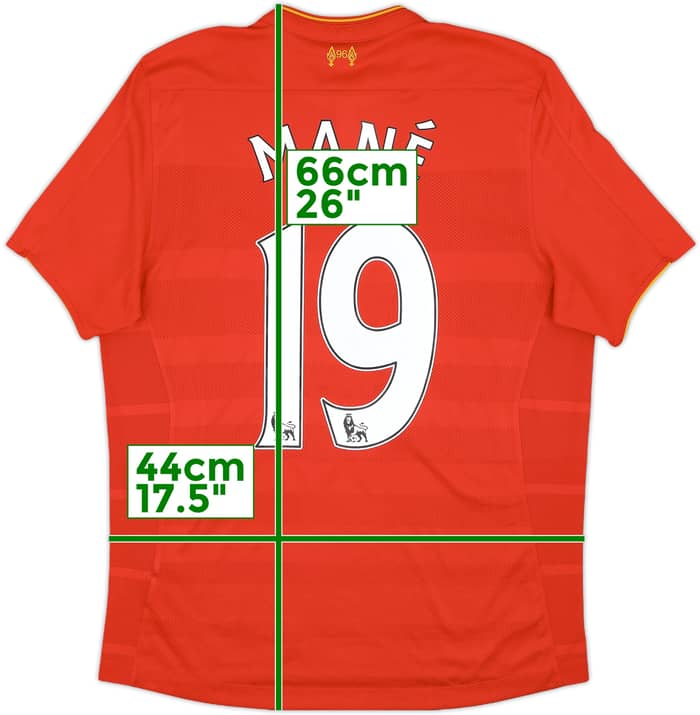 2016-17 Liverpool Home Shirt Mane #19 - 7/10 - (L)