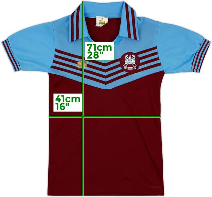 1976-80 West Ham Home Shirt - 7/10 - (S)