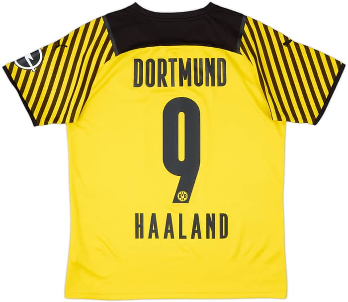 2021-22 Borussia Dortmund Home Shirt Haaland #9 - 7/10 - (M)