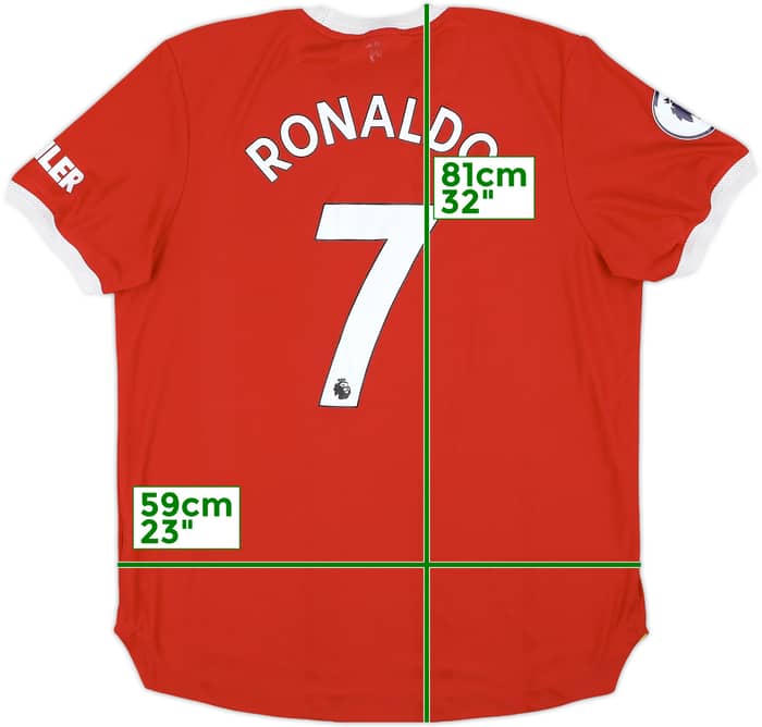 2021-22 Manchester United Authentic Home Shirt Ronaldo #7 - 6/10 - (XL)