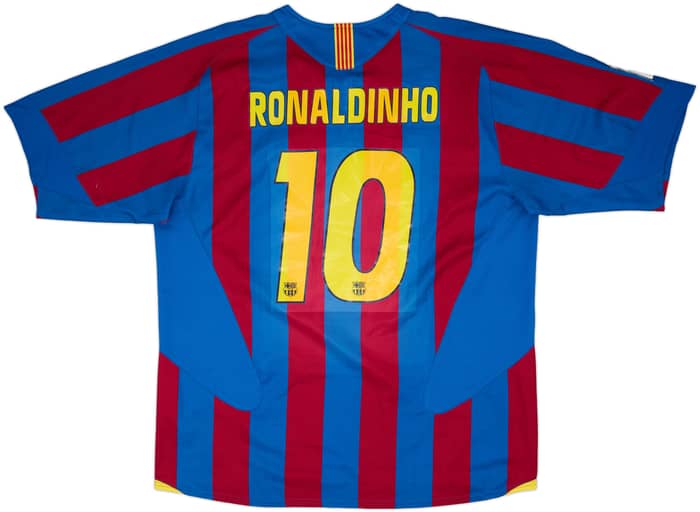 2005-06 Barcelona Home Shirt Ronaldinho #10 - 6/10 - (XL)