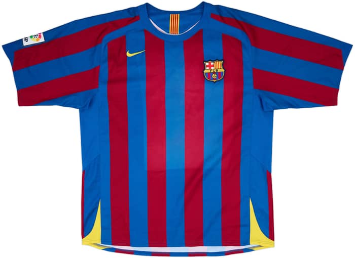 2005-06 Barcelona Home Shirt Ronaldinho #10 - 6/10 - (XL)