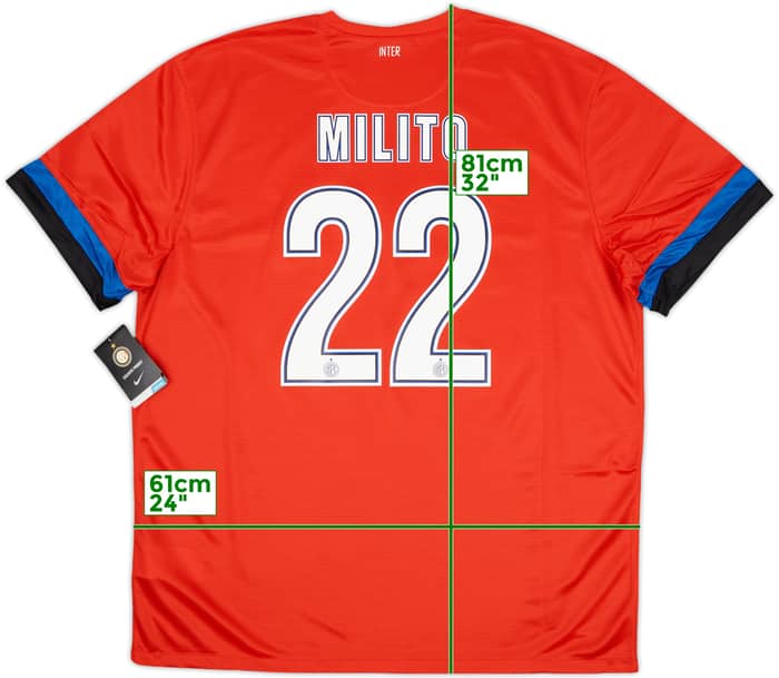 2012-13 Inter Milan Away Shirt Milito #22 (XXL)