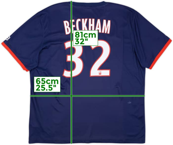 2013-14 Paris Saint-Germain Home Shirt Beckham #32 - 7/10 - (XXL)