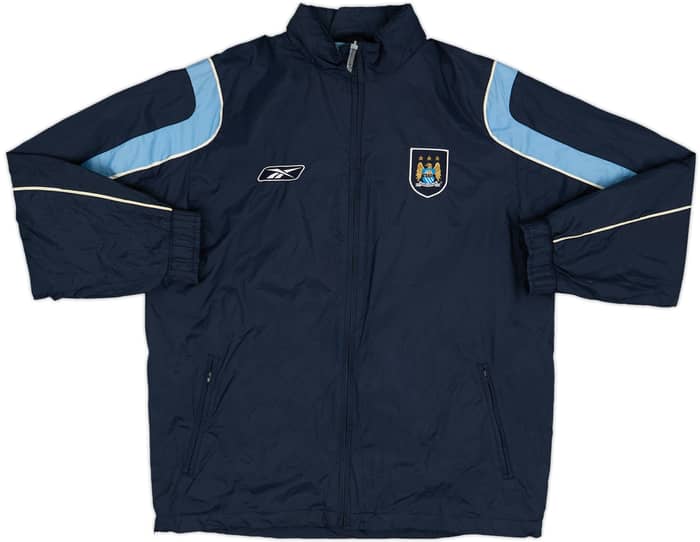 2004-06 Manchester City Reebok Hooded Rain Jacket - 7/10 - (L)