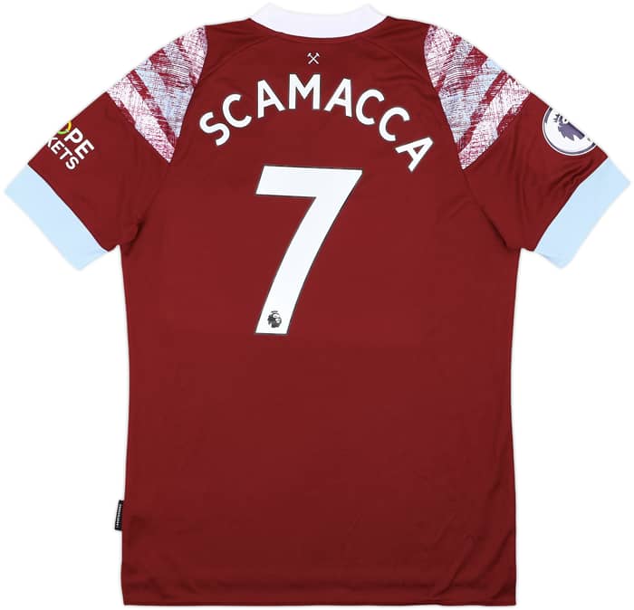 2022-23 West Ham Home Shirt Scamacca #7 - 10/10 - (L)