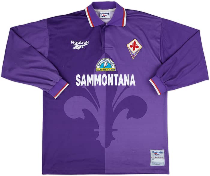 1995-96 Fiorentina Home L/S Shirt - 8/10 - (XXL)