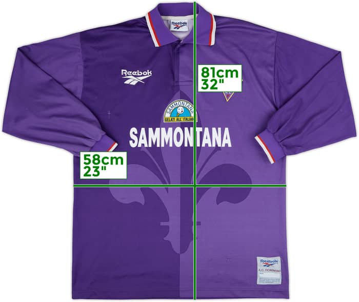 1995-96 Fiorentina Home L/S Shirt - 8/10 - (XXL)