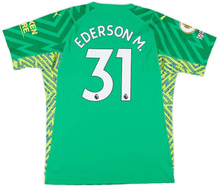 2022-23 Manchester City Match Issue GK Shirt Ederson M. #31