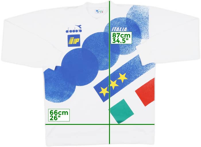 1992-94 Italy Diadora Training L/S Shirt - 8/10 - (L)