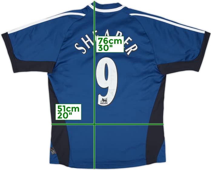 2001-02 Newcastle Away Shirt Shearer #9 - 7/10 - (M)