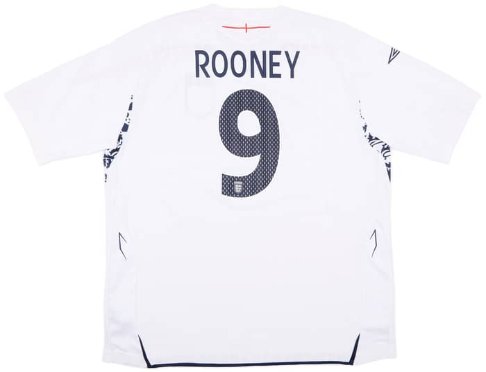 2007-09 England Home Shirt Rooney #9 - 7/10 - (3XL)